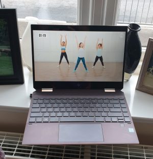 Morning workout - hope the neighbours don't spot me!
