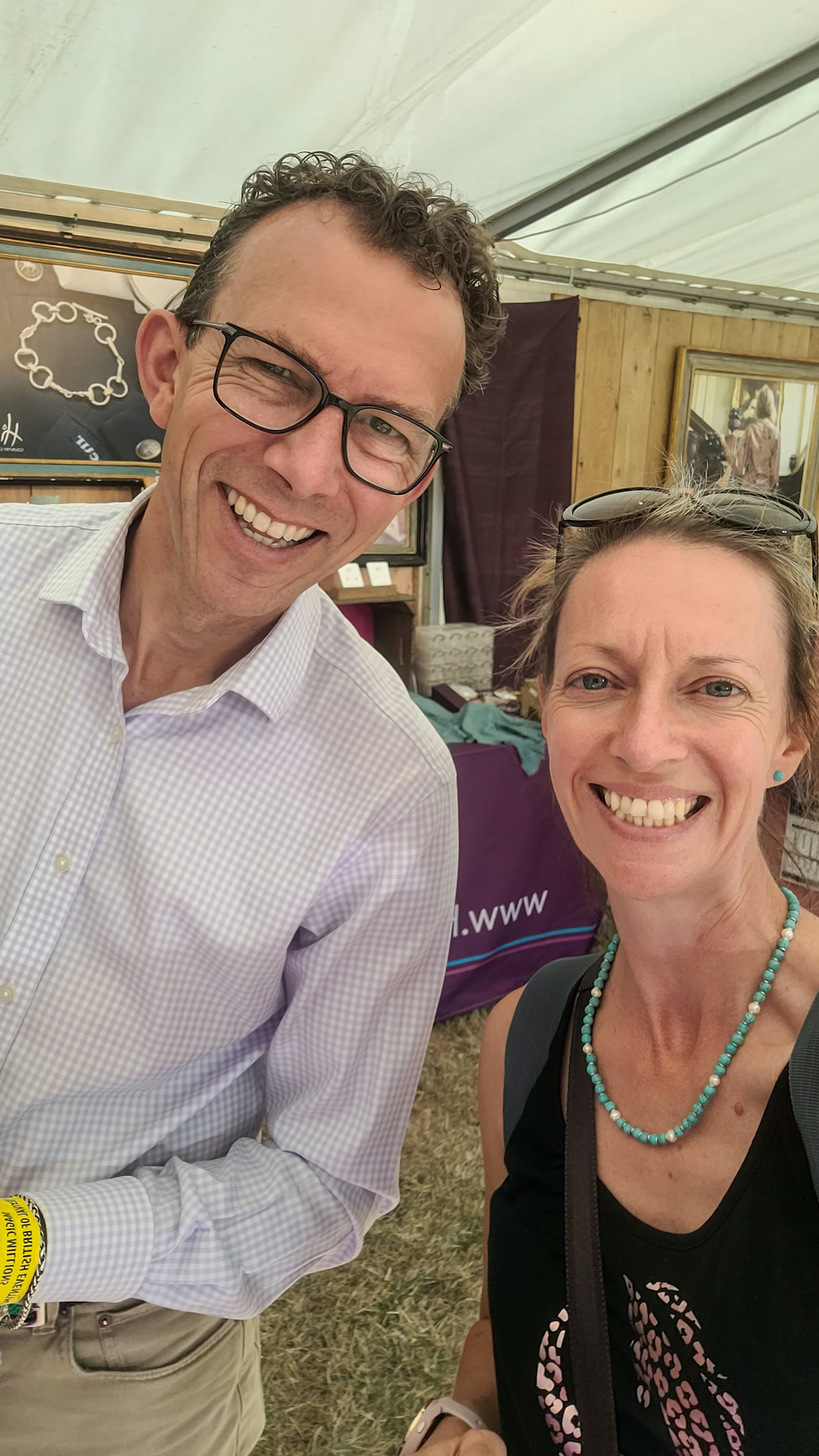 You can't go to an equestrian event & not say hello to Andrew from Hiho Silver